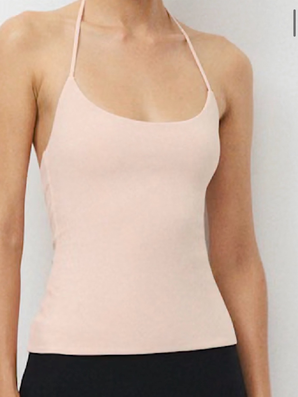 Aritzia - Women's Pale Baby Pink Halter Tank Top